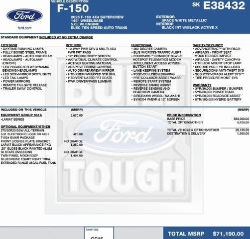 new 2025 Ford F-150 car, priced at $67,984