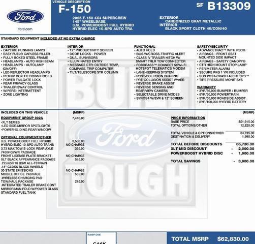 new 2025 Ford F-150 car, priced at $54,547