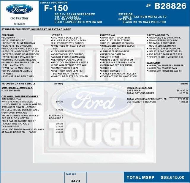 used 2018 Ford F-150 car, priced at $37,995