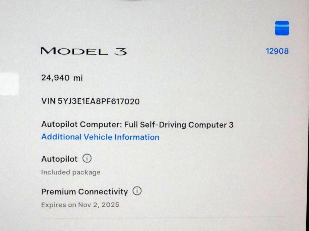 used 2023 Tesla Model 3 car, priced at $27,500