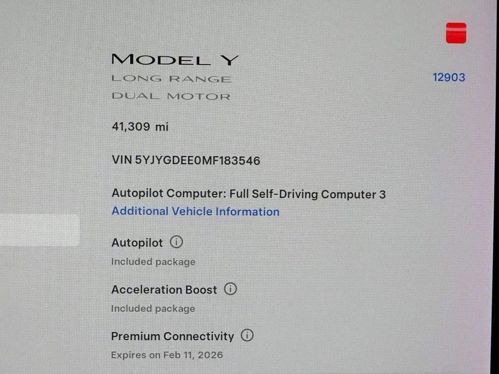 used 2021 Tesla Model Y car, priced at $28,500