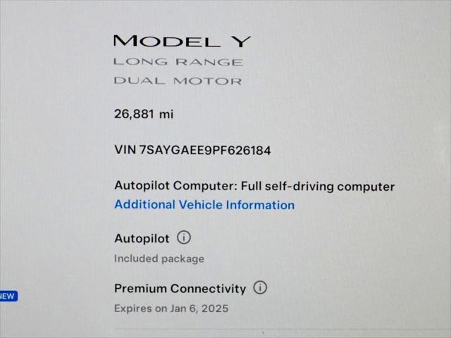 used 2023 Tesla Model Y car, priced at $36,500