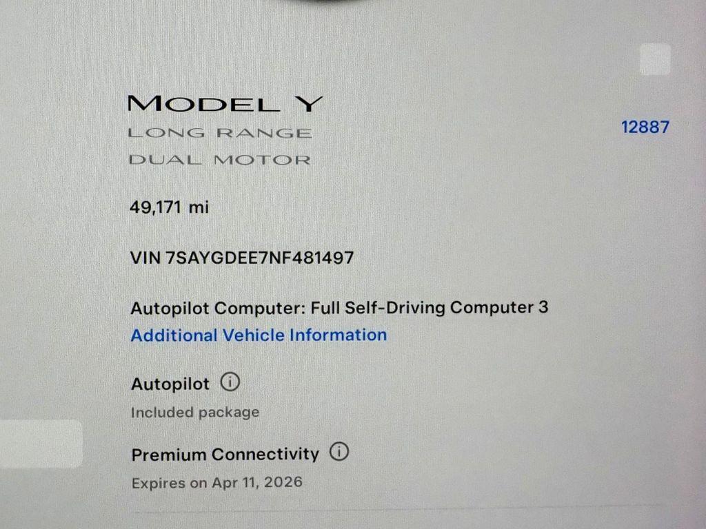 used 2022 Tesla Model Y car, priced at $28,950