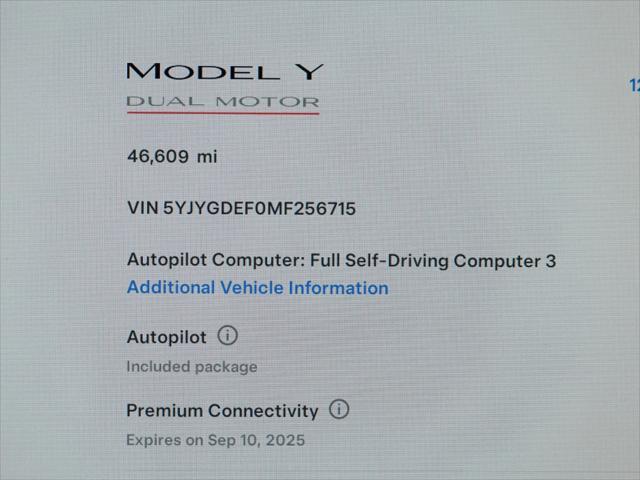 used 2021 Tesla Model Y car, priced at $31,500