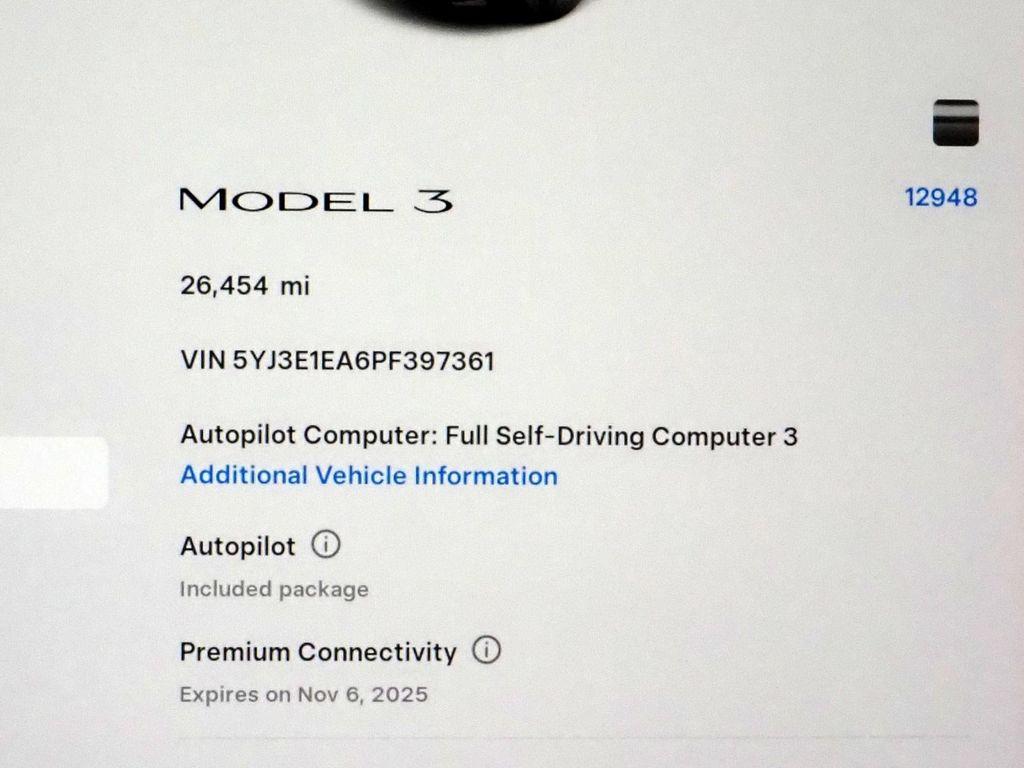used 2023 Tesla Model 3 car, priced at $27,500