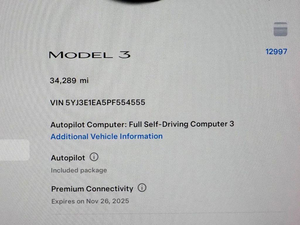 used 2023 Tesla Model 3 car, priced at $26,500