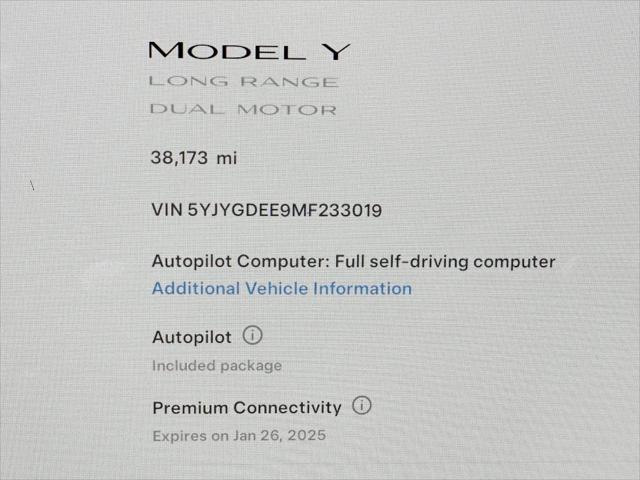 used 2021 Tesla Model Y car, priced at $30,500