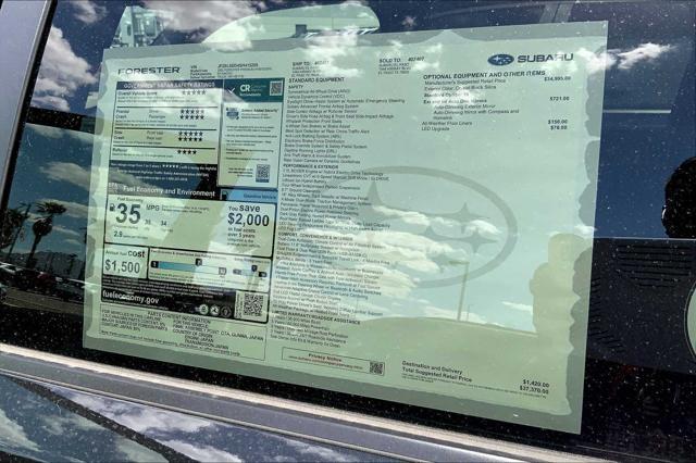 new 2025 Subaru Forester Hybrid car, priced at $37,370