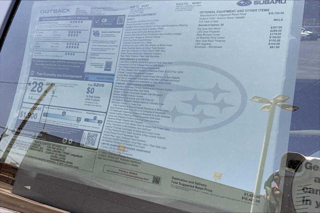 new 2025 Subaru Outback car, priced at $42,421