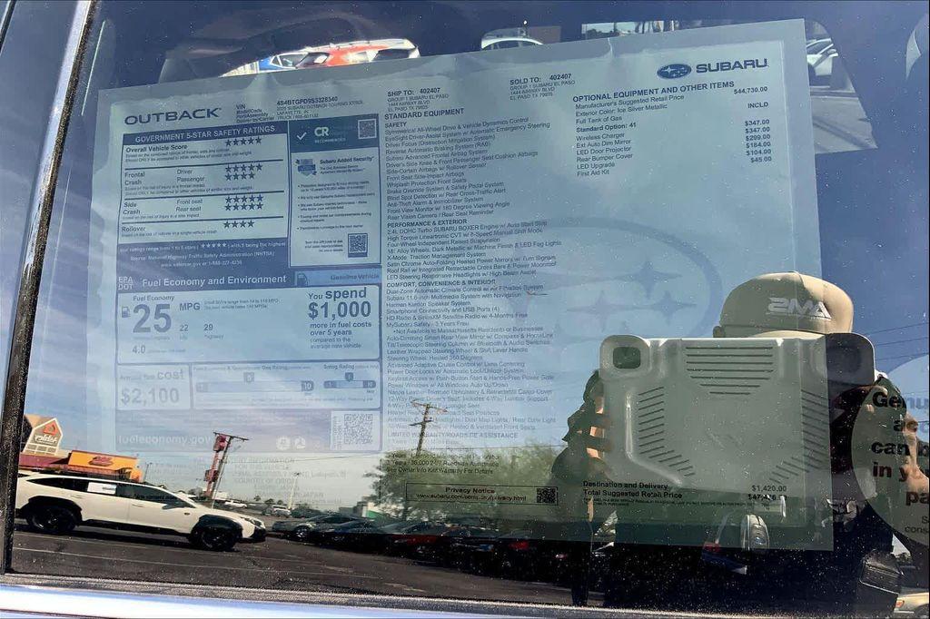 new 2025 Subaru Outback car, priced at $47,476