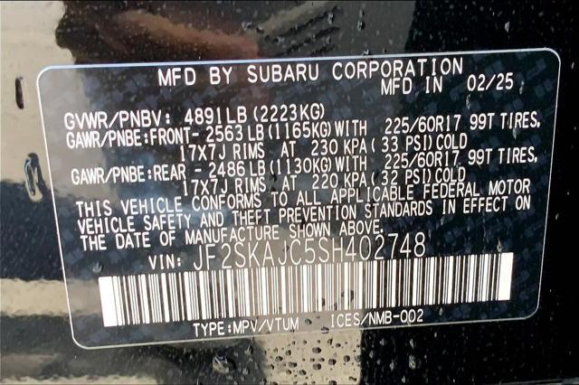new 2025 Subaru Forester car, priced at $39,287