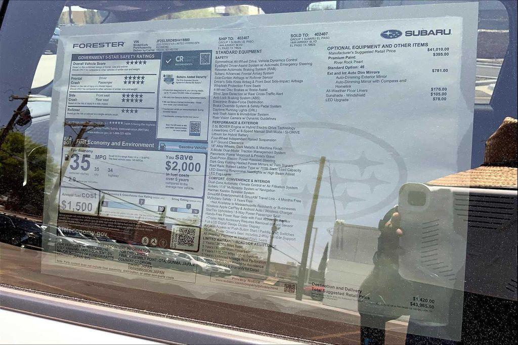 new 2025 Subaru Forester Hybrid car, priced at $43,965