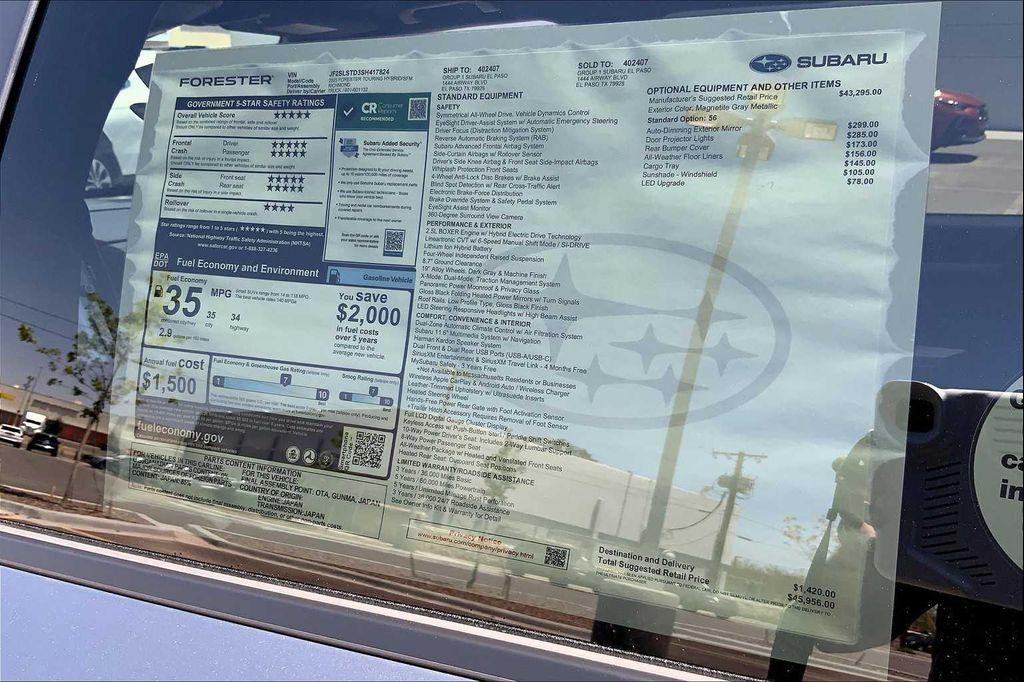 new 2025 Subaru Forester Hybrid car, priced at $45,956