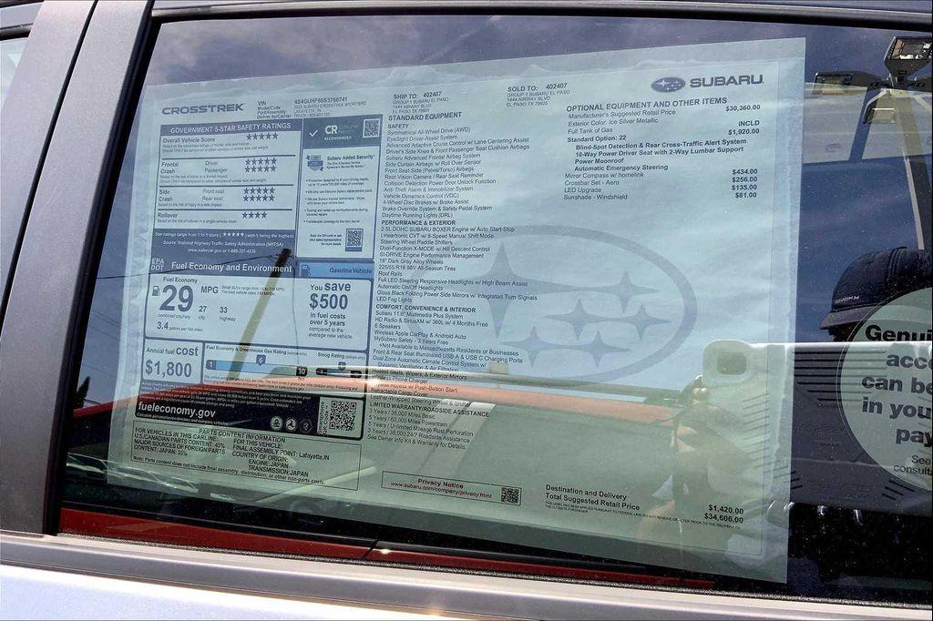 new 2025 Subaru Crosstrek car, priced at $34,606