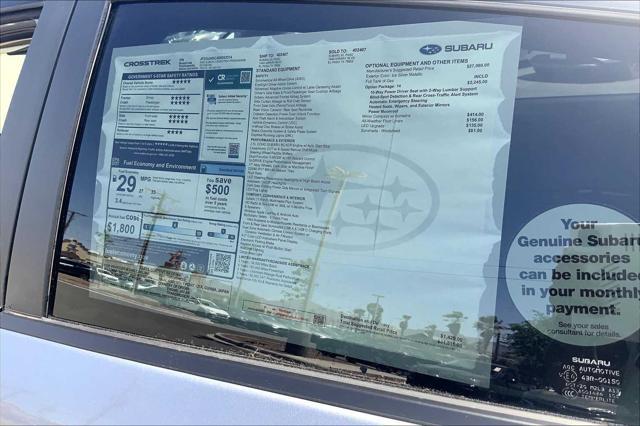 new 2025 Subaru Crosstrek car, priced at $31,511