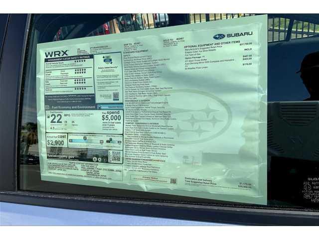 new 2025 Subaru WRX car, priced at $39,966