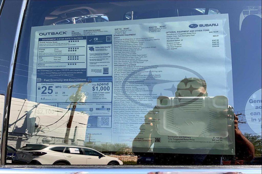 new 2025 Subaru Outback car, priced at $47,247