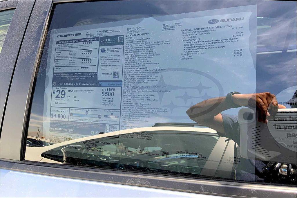 new 2025 Subaru Crosstrek car, priced at $32,276