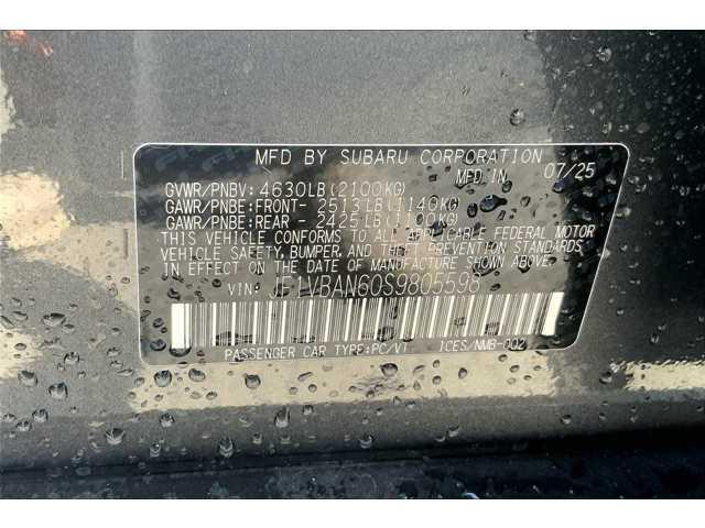 new 2025 Subaru WRX car, priced at $44,976