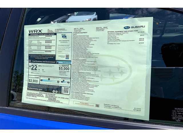 used 2025 Subaru WRX car, priced at $36,981