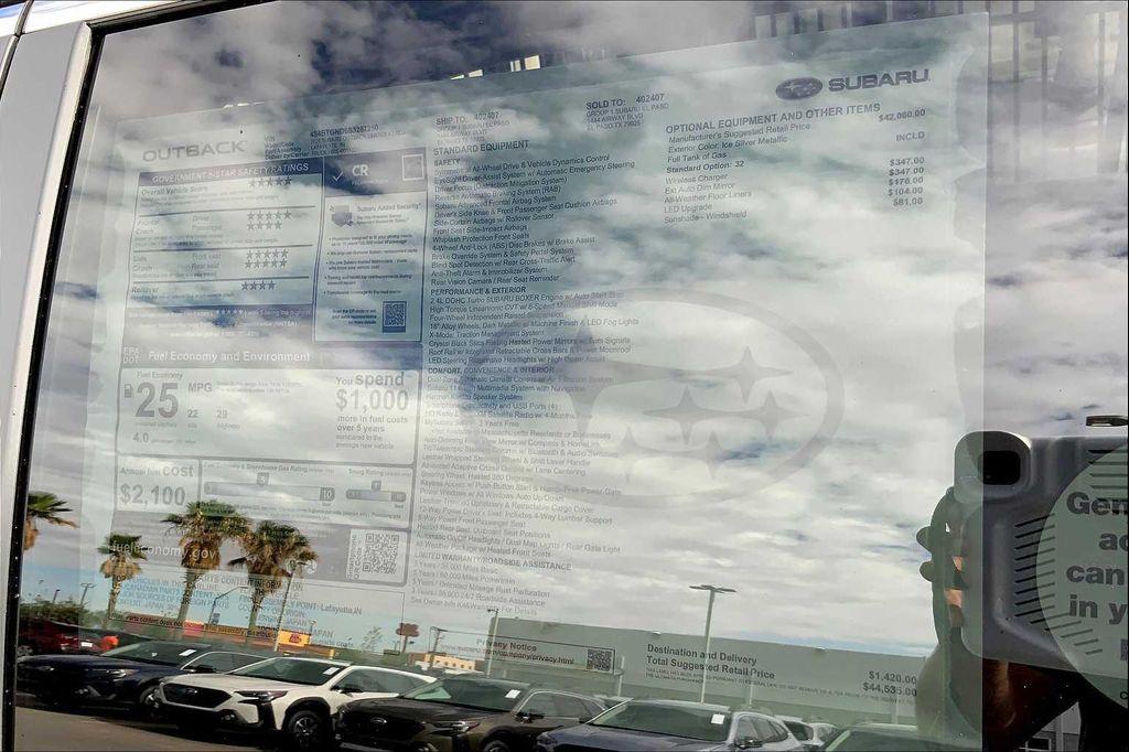 new 2025 Subaru Outback car, priced at $44,535