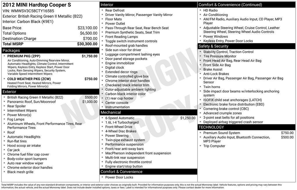 used 2012 MINI Cooper S car, priced at $8,904