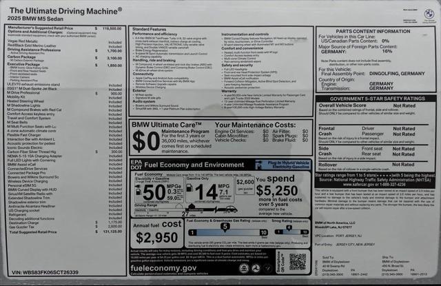 new 2025 BMW M5 car, priced at $131,125