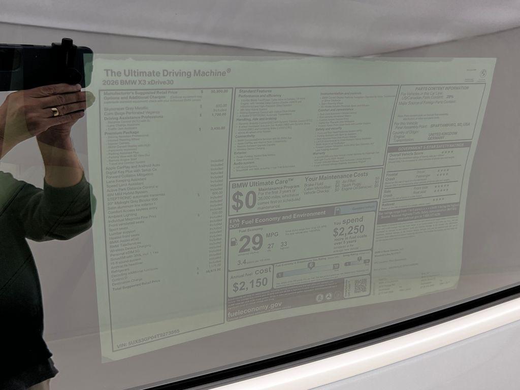 new 2026 BMW X3 car, priced at $59,640