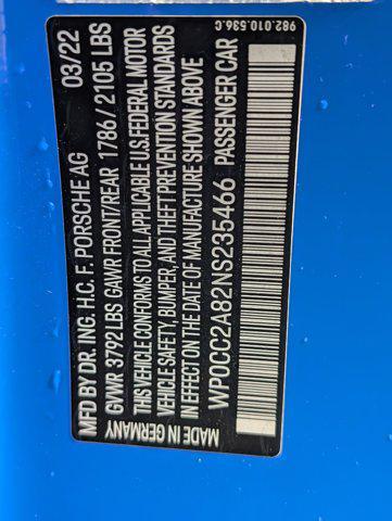 used 2022 Porsche 718 Spyder car, priced at $134,999