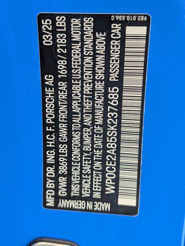 used 2025 Porsche 718 Spyder car, priced at $215,498