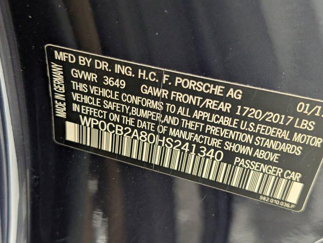 used 2017 Porsche 718 Boxster car, priced at $47,999