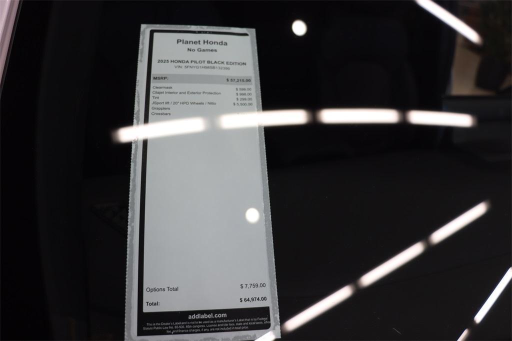 new 2025 Honda Pilot car, priced at $62,417