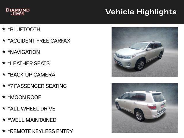 used 2012 Toyota Highlander Hybrid car, priced at $12,997