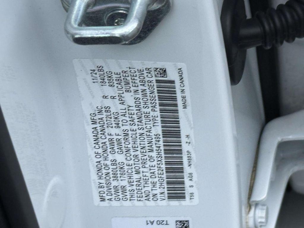 used 2025 Honda Civic car, priced at $27,800