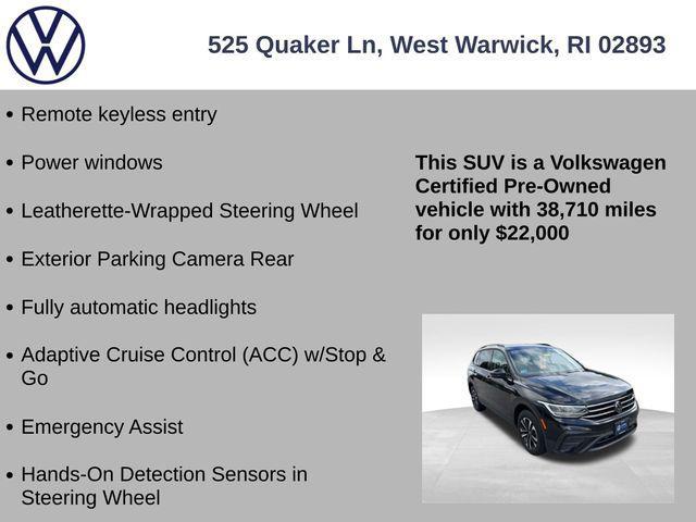 used 2022 Volkswagen Tiguan car, priced at $22,000