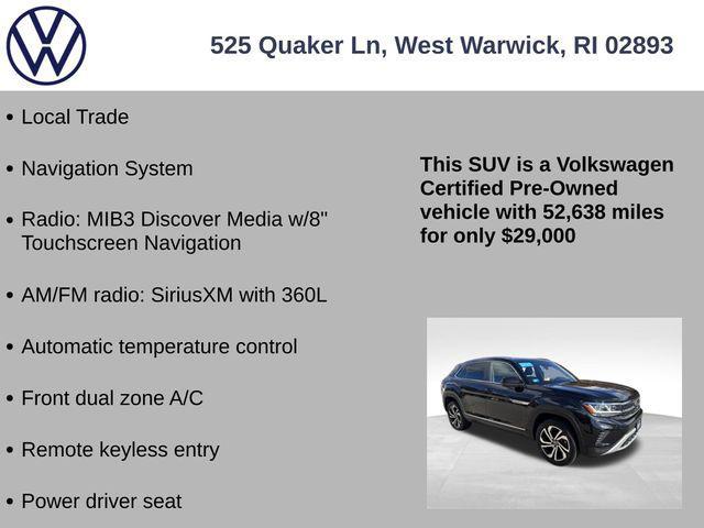 used 2023 Volkswagen Atlas Cross Sport car, priced at $29,000