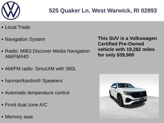 used 2024 Volkswagen Atlas Cross Sport car, priced at $39,900