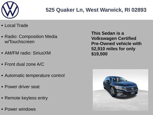 used 2022 Volkswagen Passat car, priced at $19,500