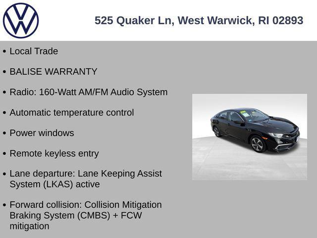 used 2020 Honda Civic car, priced at $18,500