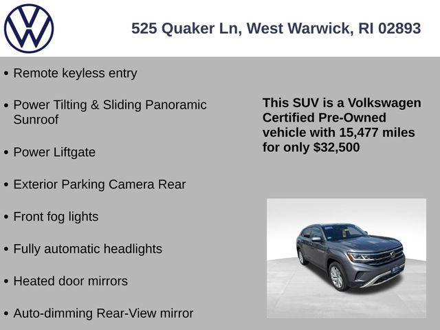used 2022 Volkswagen Atlas Cross Sport car, priced at $32,500