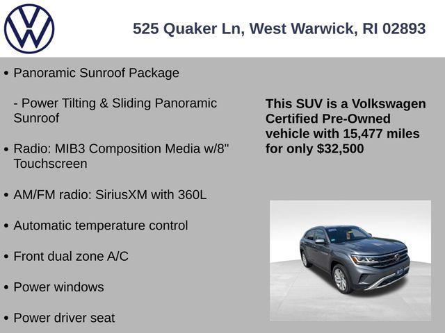 used 2022 Volkswagen Atlas Cross Sport car, priced at $32,500
