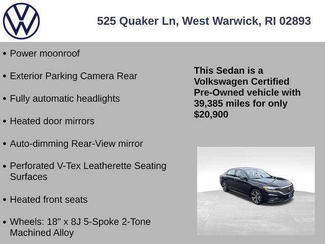 used 2022 Volkswagen Passat car, priced at $20,900