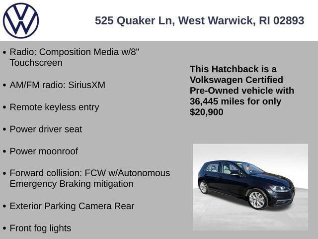 used 2019 Volkswagen Golf car, priced at $20,900