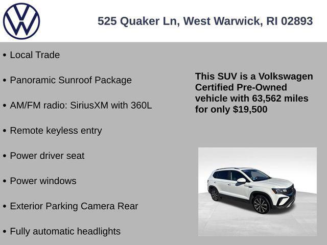 used 2022 Volkswagen Taos car, priced at $19,500