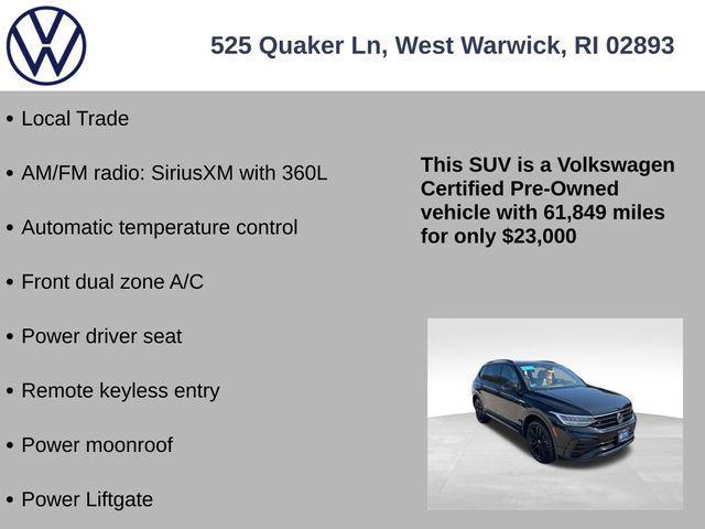 used 2022 Volkswagen Tiguan car, priced at $23,000