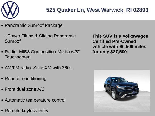 used 2023 Volkswagen Atlas car, priced at $27,500