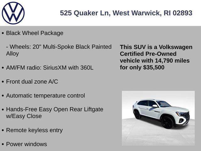 used 2025 Volkswagen Atlas Cross Sport car, priced at $35,500