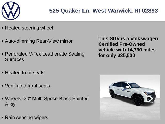 used 2025 Volkswagen Atlas Cross Sport car, priced at $35,500