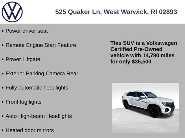 used 2025 Volkswagen Atlas Cross Sport car, priced at $35,500