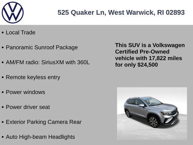 used 2023 Volkswagen Taos car, priced at $24,500